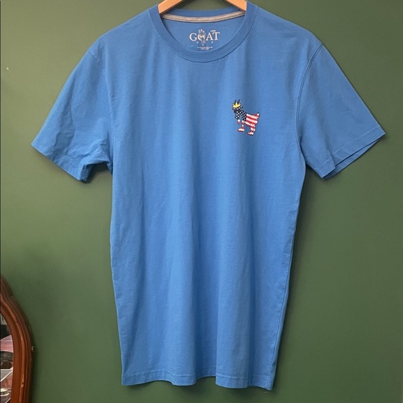 GOAT USA Mens L Blue Short Sleeve Men's Tee - Picture 1 of 5